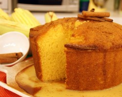 Bolo de milho sem glúten e sem lactose