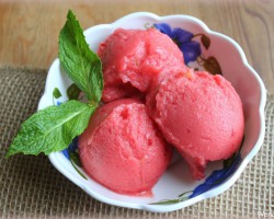 Sorbet de banana com beterraba