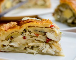 Torta com sobras de bacalhau
