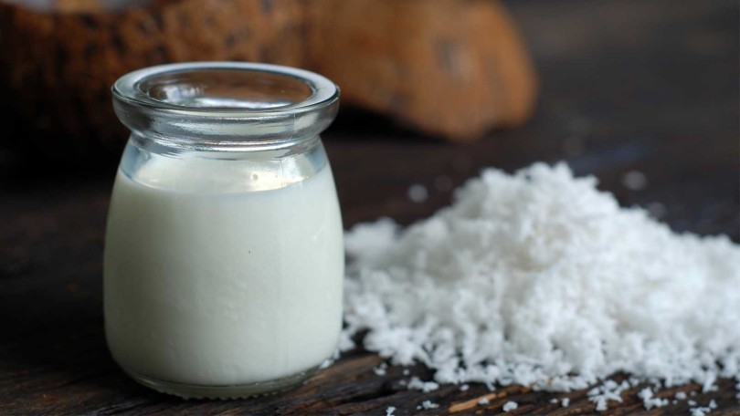 Leite de coco feito em casa
