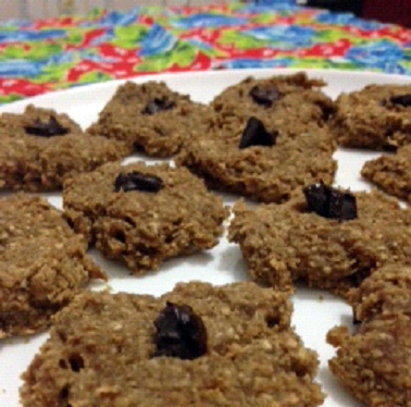 Cookie de banana com pasta de amendoim