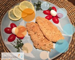 Peixe com crosta de Amendoim