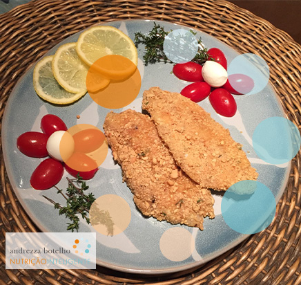 Peixe com crosta de Amendoim