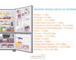QUANTO TEMPO CADA ALIMENTO DURA NA GELADEIRA