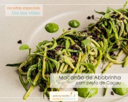 MACARRÃO DE ABOBRINHA COM PESTO DE CACAU