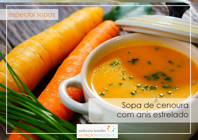 Sopa de cenoura com anis estrelado