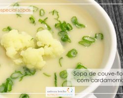 Sopa de couve-flor com cardamomo