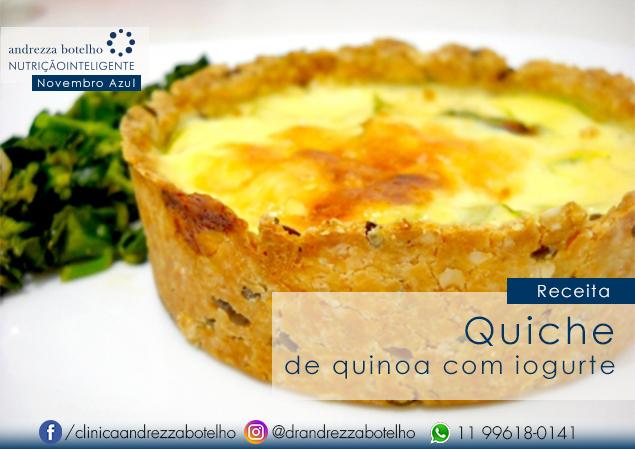 Quiche de quinoa e iogurte