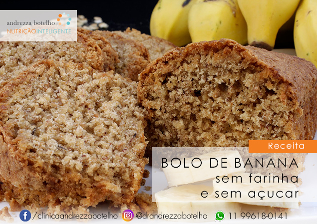 Bolo de Banana sem Farinha e sem Açúcar