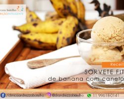 SORVETE FIT DE BANANA E CANELA
