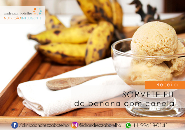 SORVETE FIT DE BANANA E CANELA