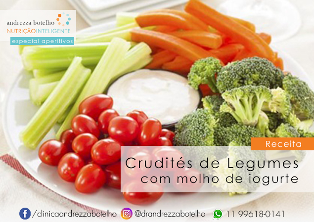 Crudités de Legumes com Molho de Iogurte