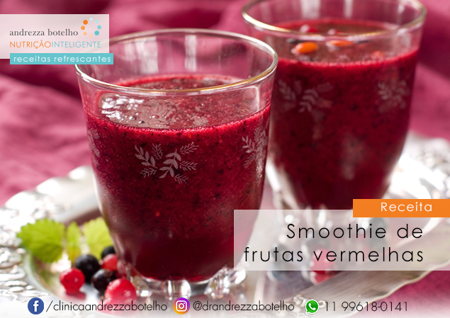 Smoothie de frutas vermelhas para Emagrecer