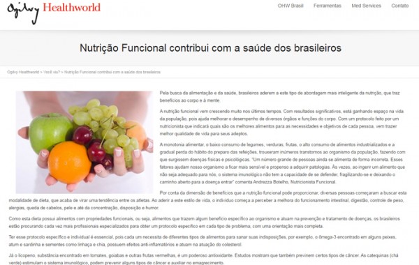 Nutrição Funcional contribui com a saúde dos brasileiros