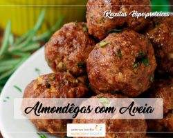 Almôndega de carne moída com aveia